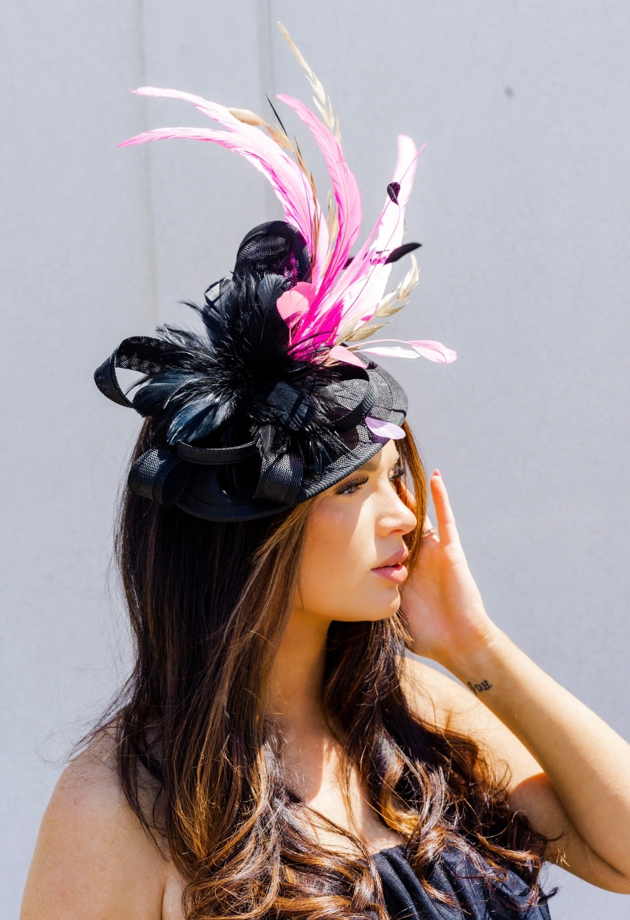 Goldie Pink Fascinator